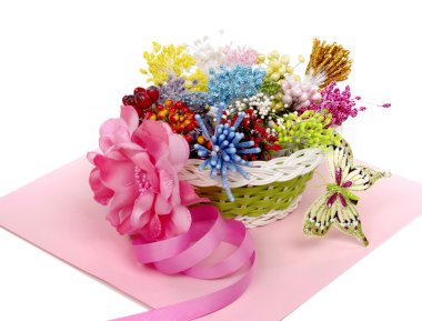 Yapay buket - stamens sepeti yapma