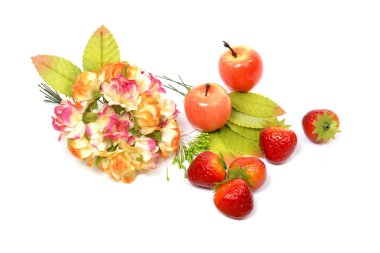 Çiçek ve meyve kompozisyonu - buket yapma