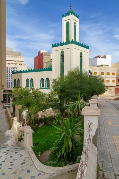 Petite Mosquée Quartier Dans Une Banlieue Tanger Avec Des Décorations — Photo