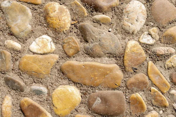 Bílé Žluté Hnědé Leštěné Říční Kameny Textura Vektorových Kamenů Pro — Stock fotografie