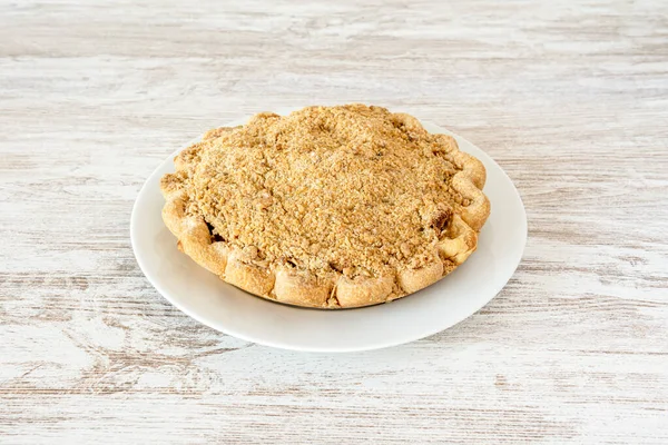 Apple Pie North American Recipe Wooden Table — Stock Photo, Image