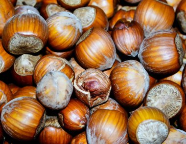 Fındık yüzeyi doğal ceviz dokusunu ve organik besin detaylarını gösteriyor.