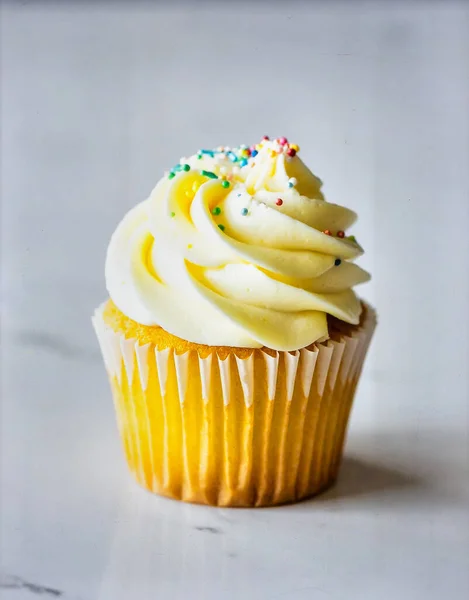 Vanilyalı Kek ve Premium Tatlı Şekerlemeleri Yiyecek Nesnesi ve Tatlı Fırın Konsepti