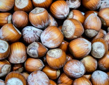 Fındık yüzeyi doğal ceviz dokusunu ve organik besin detaylarını gösteriyor.