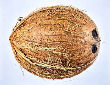 Beyaz Arkaplanda Taze Hindistan cevizi, Elektrolit açısından Tropikal Meyve Zenginliği ve Yaz Beslenme Konsepti için Hidrolik