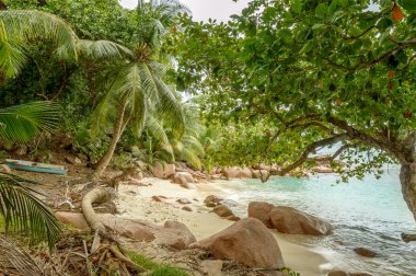 Anse Lazio yakınındaki gizli plaj