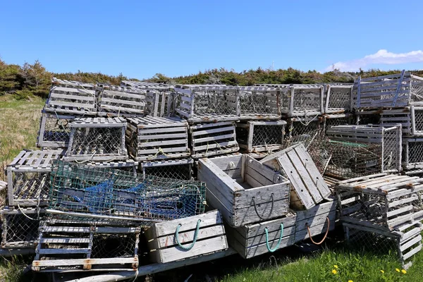 Wooden lobster traps — Stock Photo, Image