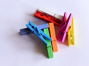 Clothespegs parti renkli ahşap