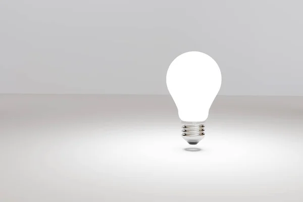 Ampoule Sur Fond Blanc Isolé Concept Idée Inspiration Illustration — Photo