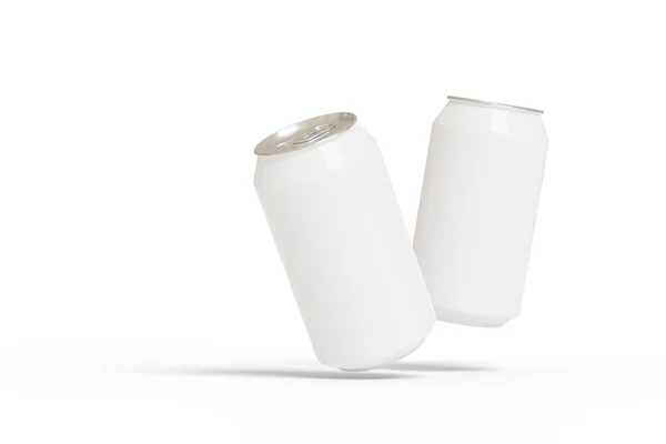 白い背景に隔離されたソーダ缶 3Dイラスト — ストック写真