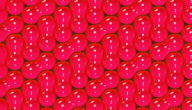 Kırmızı meta-allar kusursuz desen. 3d illüstrasyon.