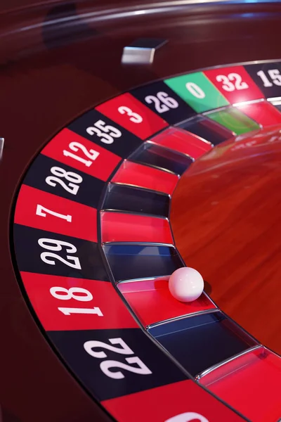 Closeup Casino Roulette Wheel Selective Focus — Stock Photo, Image
