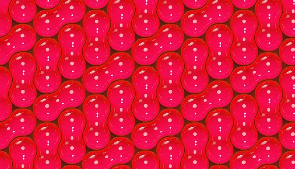 Red Metaballs Seamless Pattern Illustration — Stock Photo, Image