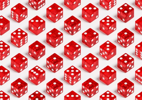 Red Dice Isometric Seamless Background Illustration — Stock Photo, Image