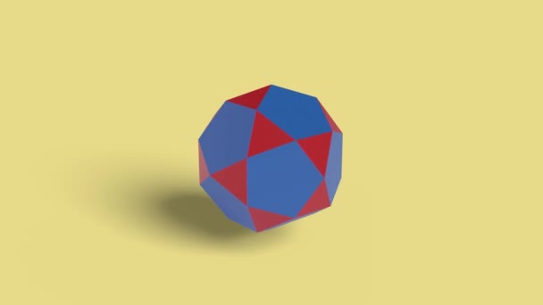 Dodecahedron Transforming Icosidodecahedron Transforming Truncated Icosahedron Finally Transforming Icosahedron Archimedean — Stock Video