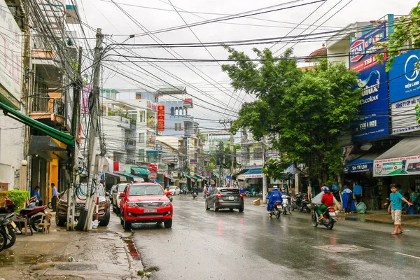 Nha Trang Vietnam November 2017 Rotes Spielzeug Und Verkehr Auf — Stockfoto