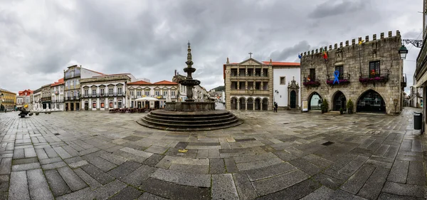 Oude plein in Viana Castelo stad — Stockfoto