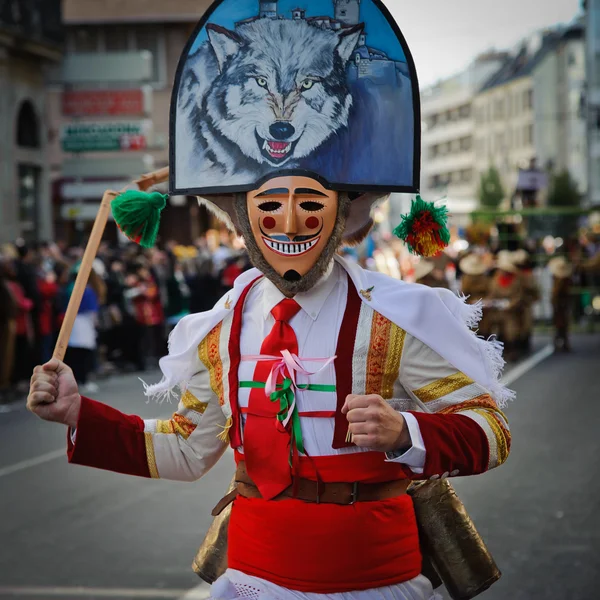 Deelnemer van carnaval in Verin, Spanje — Stockfoto