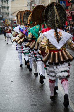 Karnaval katılımcılar toplantıya, İspanya