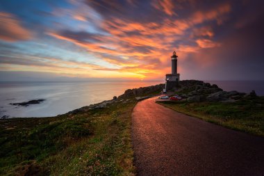 Punta Nariga lighthouse in Spain clipart