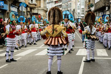 Karnaval katılımcılar toplantıya, İspanya