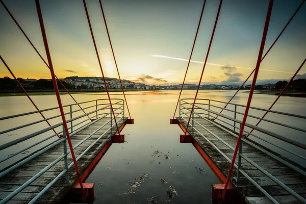 Pier op Ria da Coruna in Spanje — Stockfoto