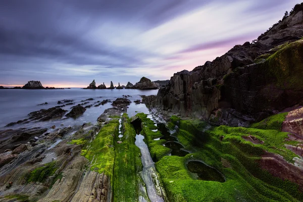 Playa de Gueirua en España — Foto de Stock