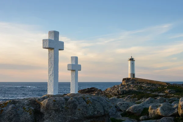 Farol de Roncudo e cruzes em Espanha — Fotografia de Stock