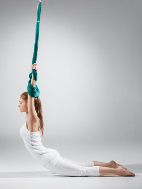 Anti yerçekimi Yoga - stok görüntü
