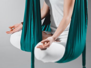 Anti yerçekimi Yoga - stok görüntü yakından