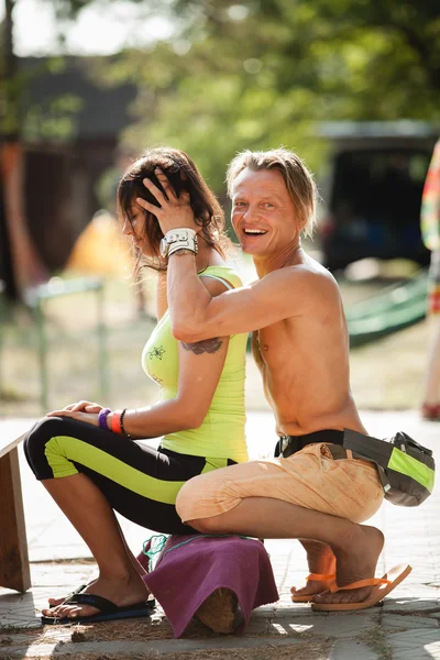 Ayurvedic healer at Avatar Yoga Festival — Stock Photo, Image