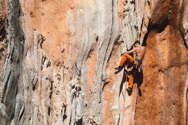 Bold choice - rock climbing