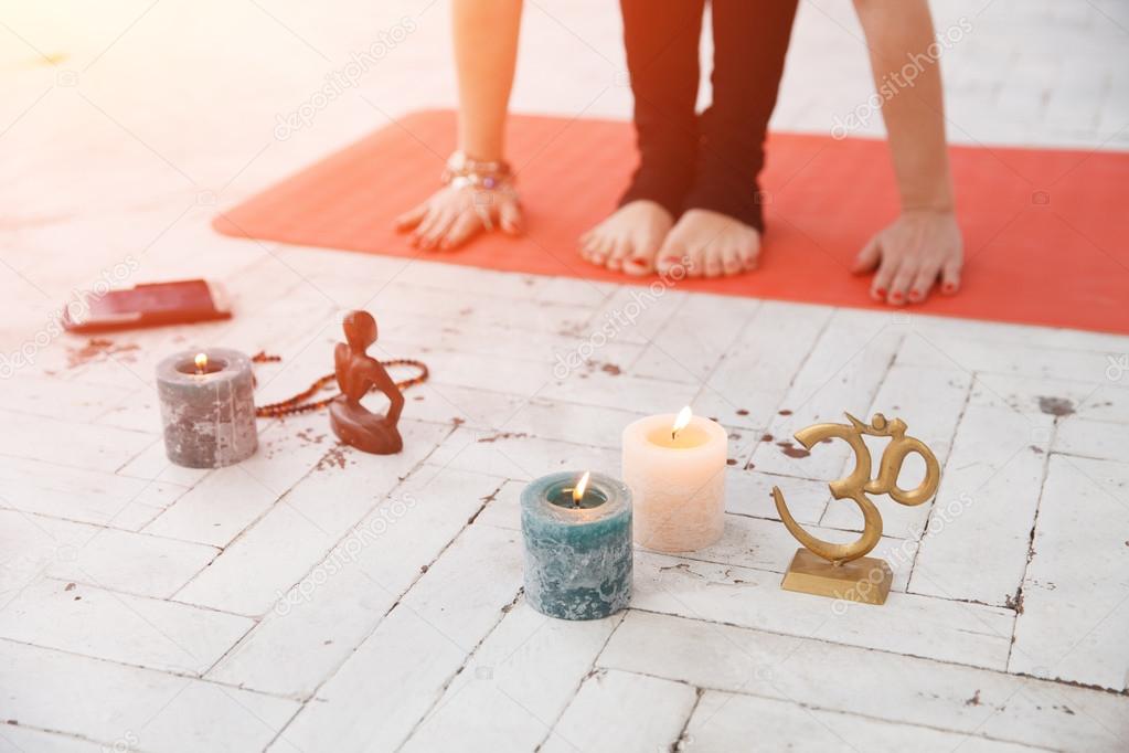 Spiritual accessories and yoga relaxation