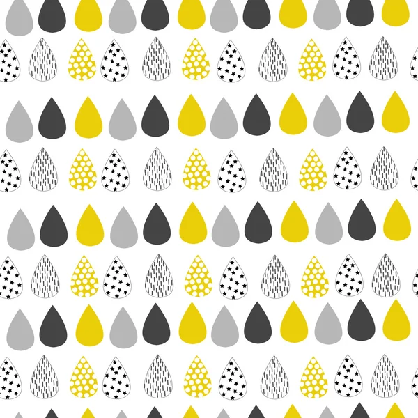 Cute childish pattern with drops — Stock Vector