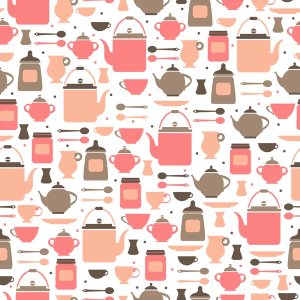 Tea time. Seamless pattern