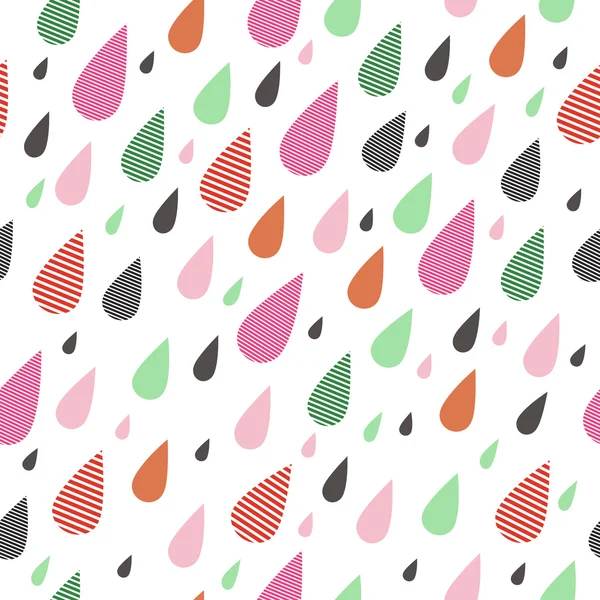 Cute childish pattern with drops — Stock Vector