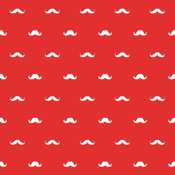 Cute seamless vector pattern with a colored mustache — Stock Vector