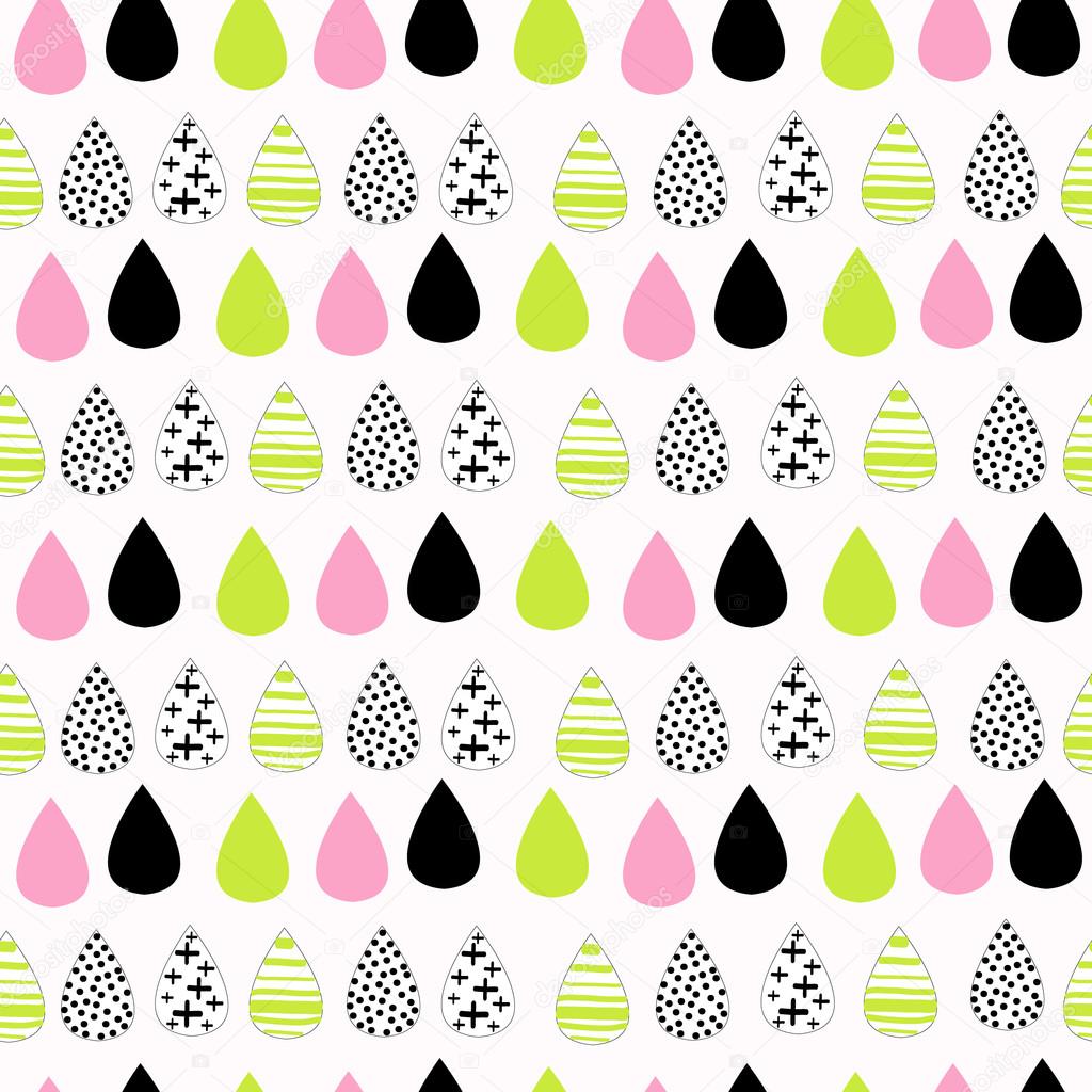 Cute kids pattern with drops