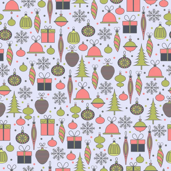 Christmas retro pattern — Stock Vector