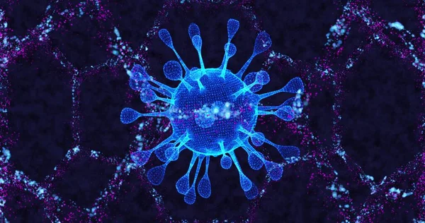 Coronavirus Hücreleri Covid Bulaşıcı Hastalıklar Hızlı Bulaşma Hastalık Yaydı Yüksek — Stok fotoğraf
