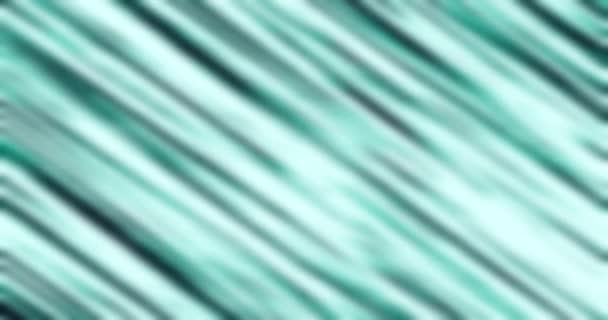 Eine computergenerierte Animation fließender grün-blauer Linien — Stockvideo