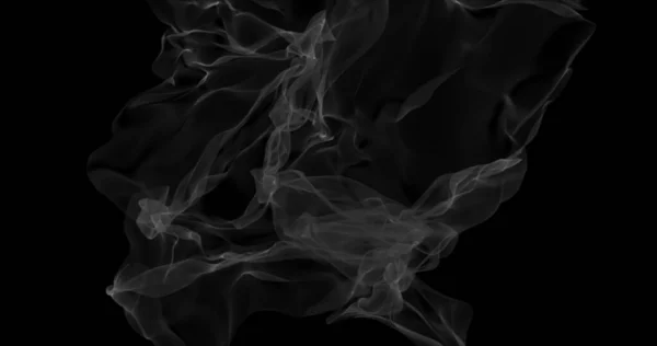 Lebegő Fehér Füst Fekete Háttérrel Száraz Jég Füst Köd Overlay — Stock Fotó