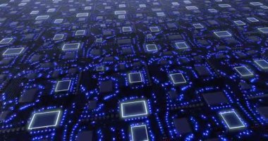 mavi 3D baskılı devre kartları mavi titreşimli parlayan sinyaller