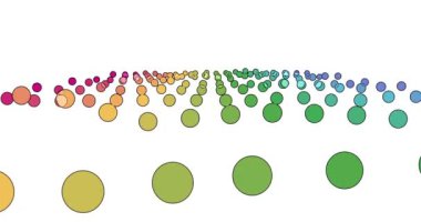 Güzel baloncuk parçacıkları arka plan. Çember soyut parçacıklar modern biçim kavramını süngerler.
