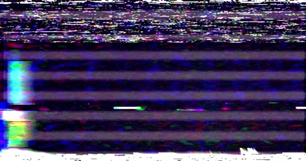 Vhs Screen Digital Glitch Noise Videotape Tracking Defect Mode Color — Stock Photo, Image