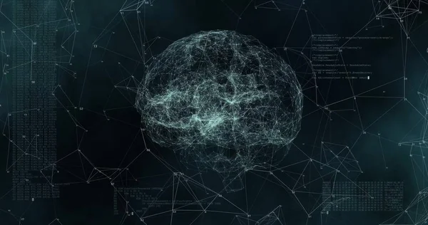 Futurystyczna Koncepcja Ludzkiego Interfejsu Mózgu Technologia Skanowania Mózgu Diagnostyka Neurochirurgiczna — Zdjęcie stockowe