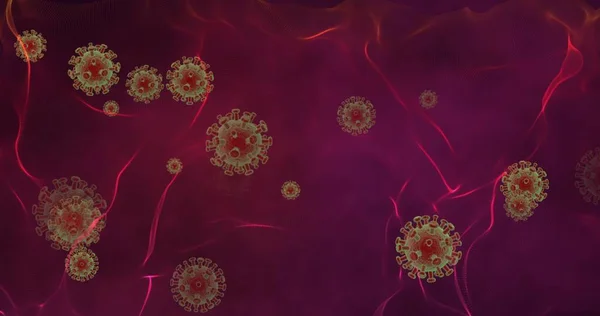 Konceptuell Animation Covid Coronavirus Global Pandemi Bakgrund För Utbildningsmaterial Och — Stockfoto