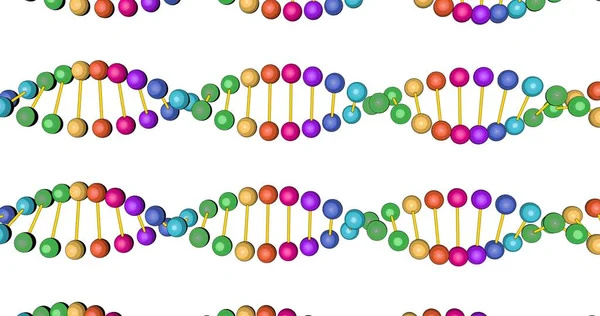 Renkli Dna Test Videosu Görüntü Düzenleme Tıbbi Eğitim Için Beyaz — Stok fotoğraf