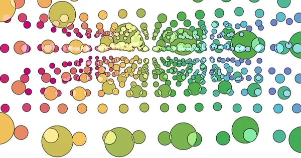 Güzel Baloncuk Parçacıkları Arka Plan Çember Soyut Parçacıklar Modern Tarz — Stok fotoğraf