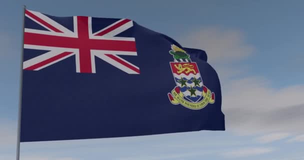 Flag Cayman islands patriotism national freedom, seamless loop, alpha channel — Stock Video